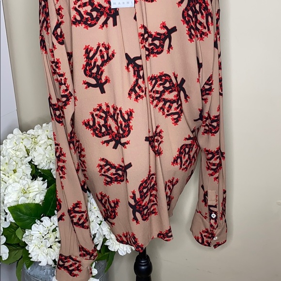 MARNI Viscose Coral Sable Top - Picture 4 of 13
